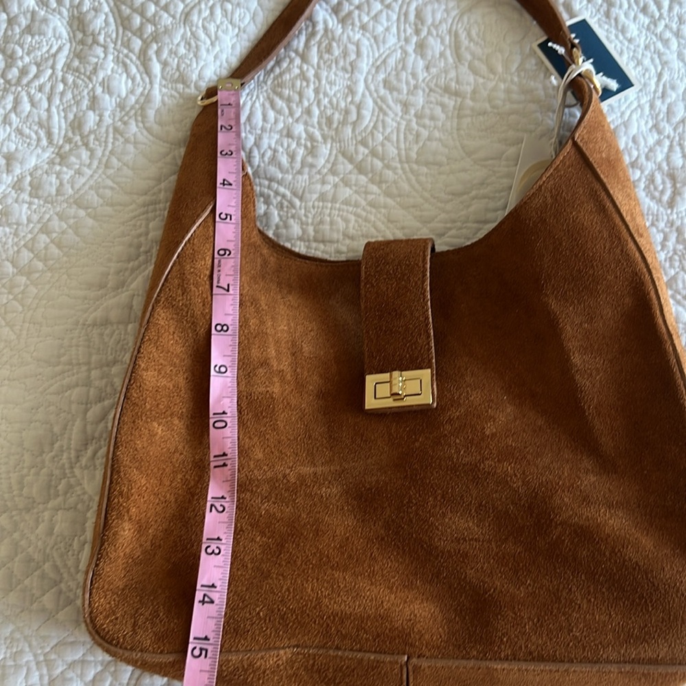 Viola Castellani Brown Suede Women's Bag - Picture 3 of 10